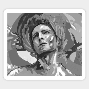 Black and white Apollo Greek Mythology Art Sticker